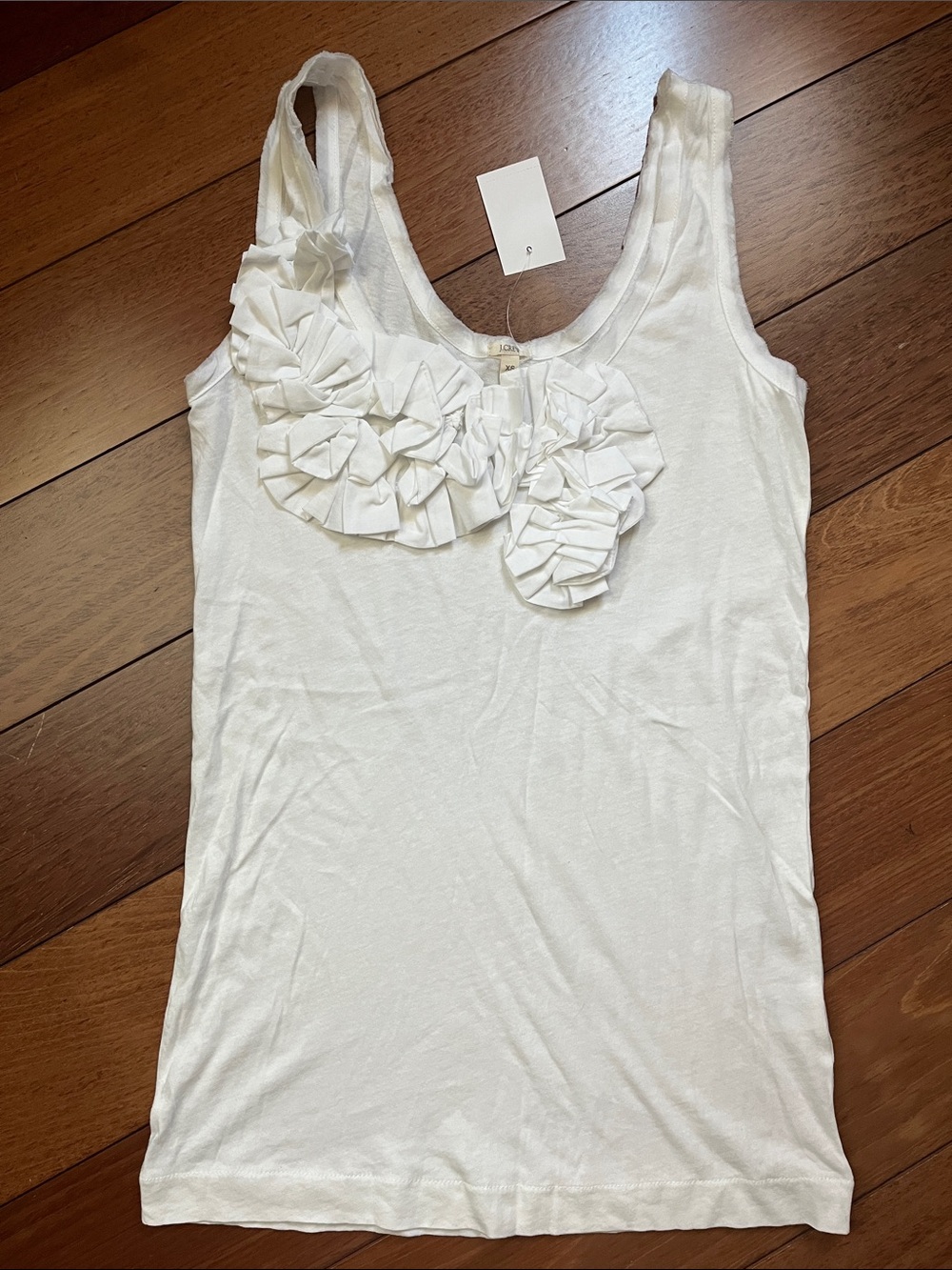 NWT J.Crew Flower Embellished Tissue Tank